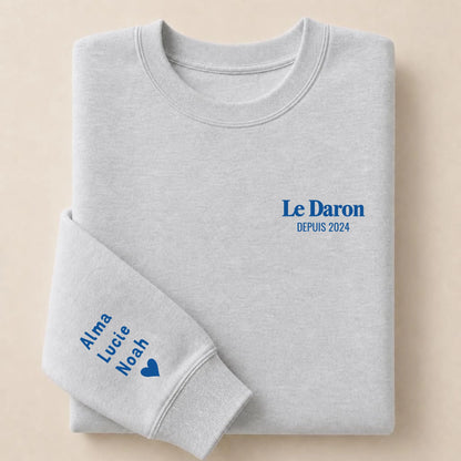Sweat personnalisé papa - Le Daron depuis – vue 19