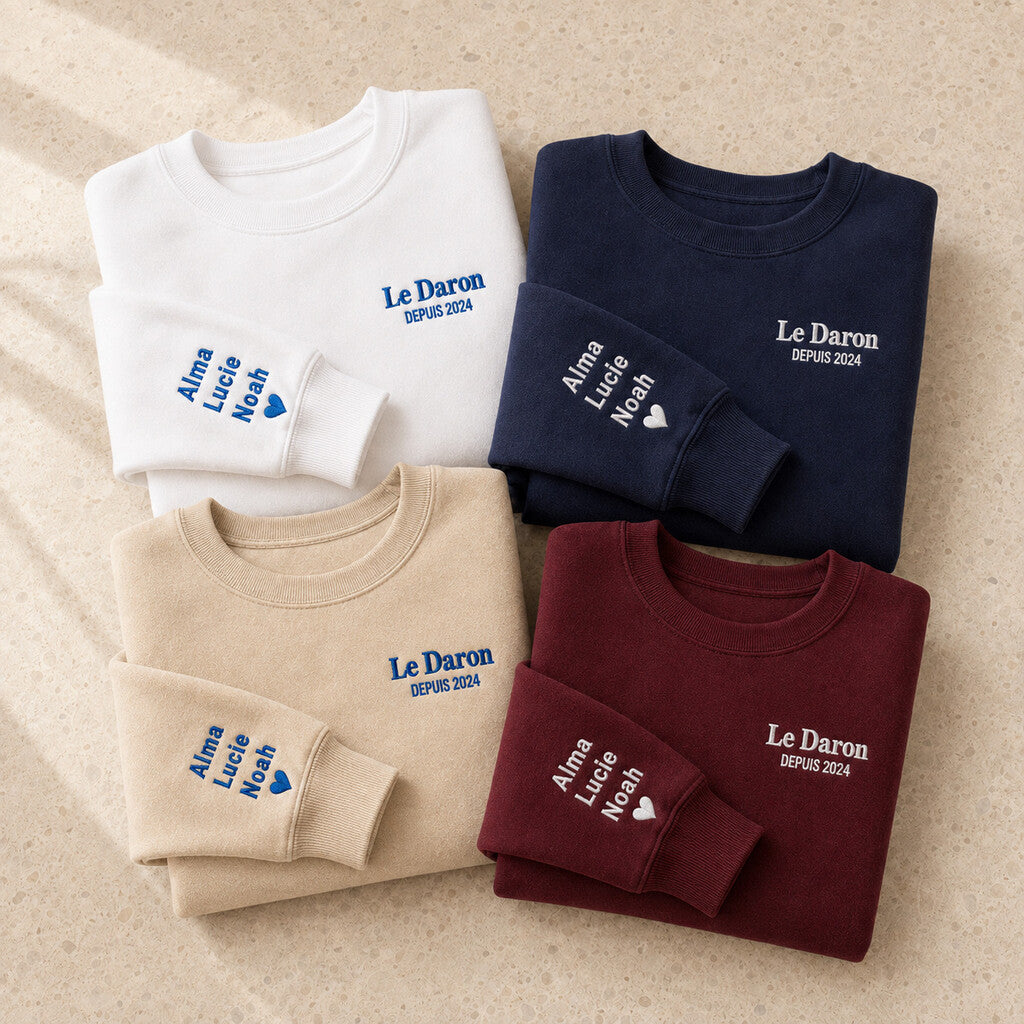 Sweat personnalisé papa - Le Daron depuis – vue 2