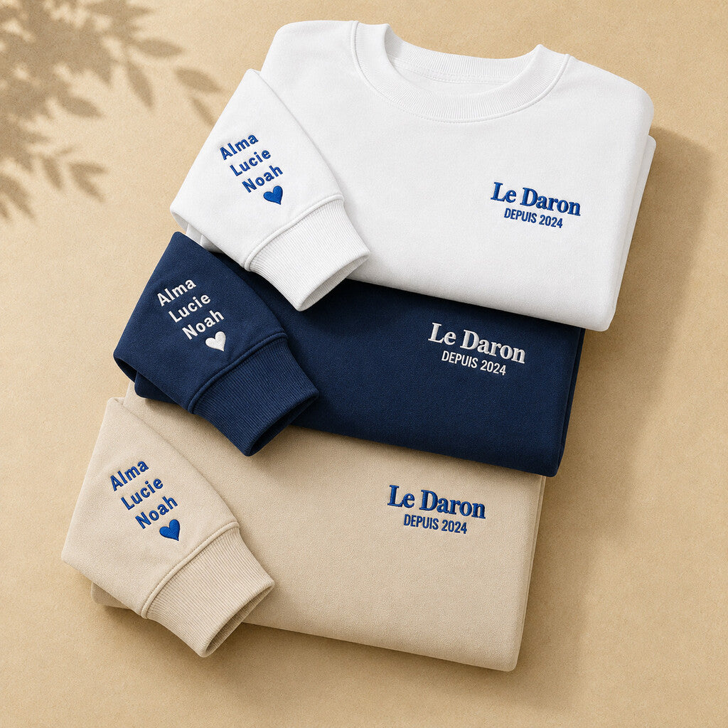 Sweat personnalisé papa - Le Daron depuis – vue 3