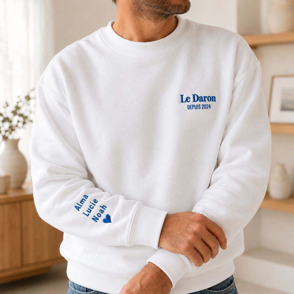 Sweat personnalisé papa - Le Daron depuis – vue 4