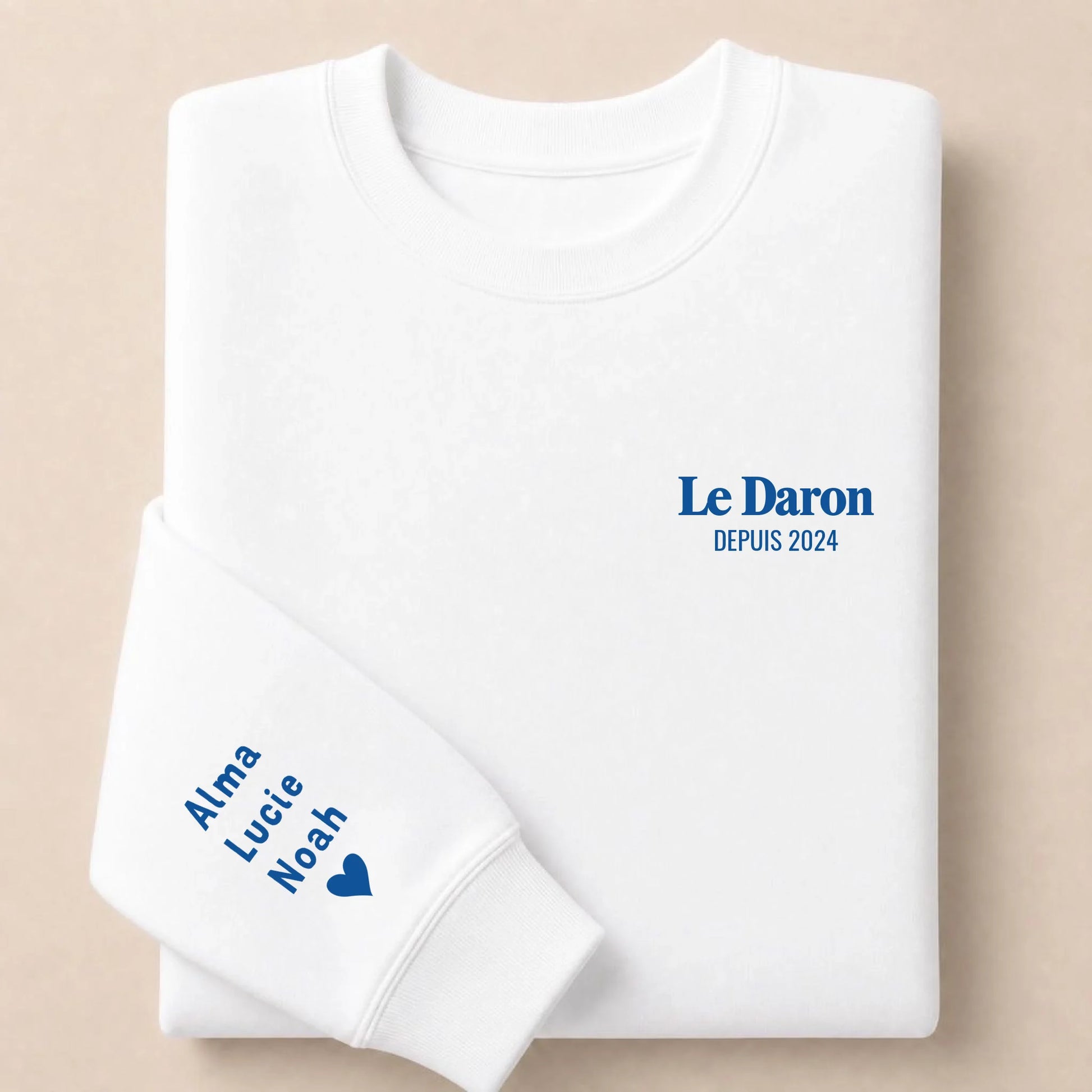Sweat personnalisé papa - Le Daron depuis – vue 7