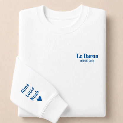 Sweat personnalisé papa - Le Daron depuis – vue 7