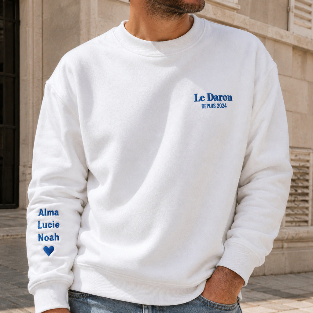 Sweat personnalisé papa - Le Daron depuis