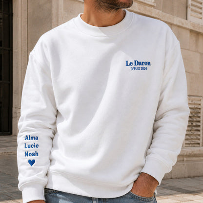 Sweat personnalisé papa - Le Daron depuis