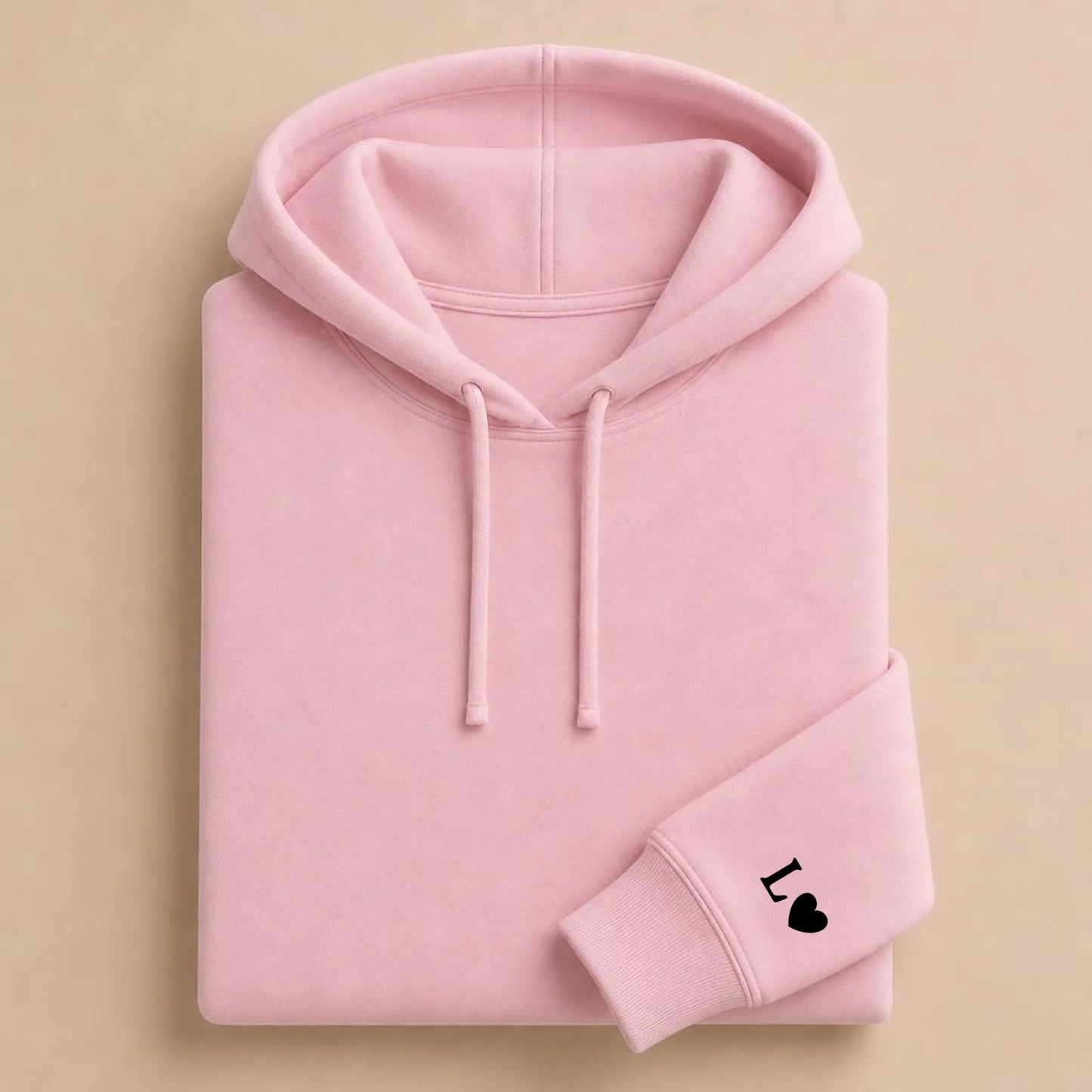 Pull couple assorti personnalisé – Hoodie Broderie Droite Rouge