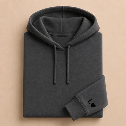 Pull couple assorti personnalisé – Hoodie Broderie Droite Rouge