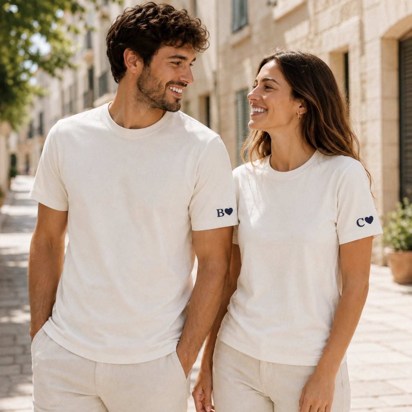 Pull couple assorti personnalisé – vue 45