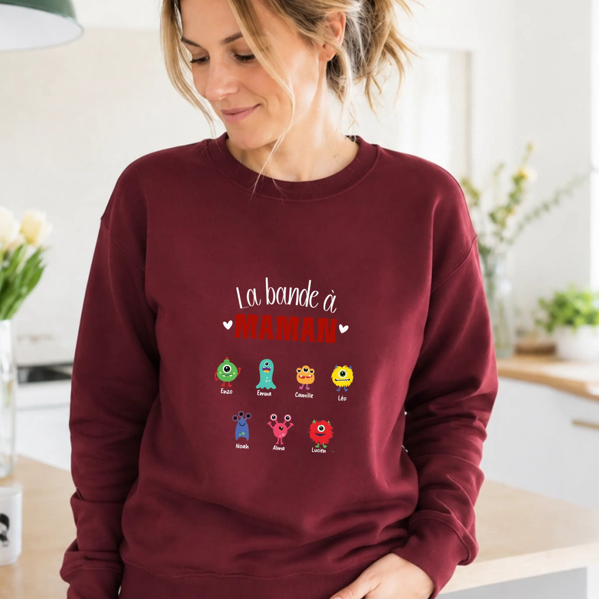 Pull Maman personnalisé – La bande à Maman – vue 3