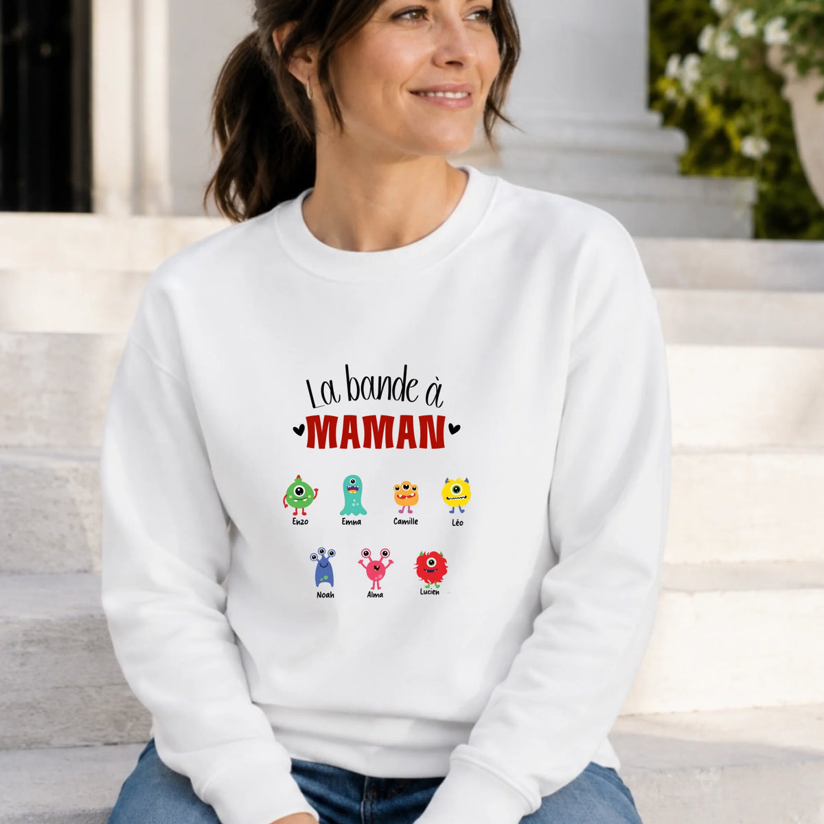 Pull Maman personnalisé – La bande à Maman