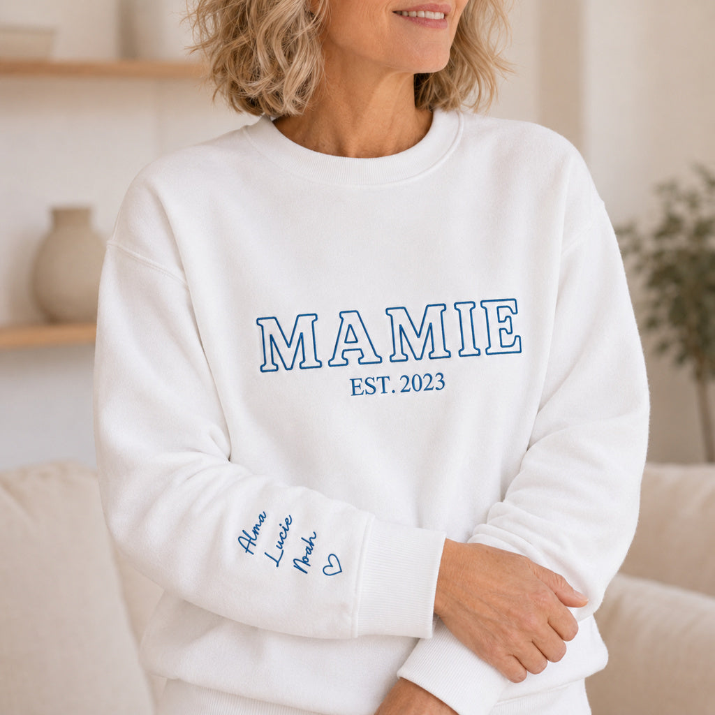 Sweat personnalisé mamie brodé - Future mamie
