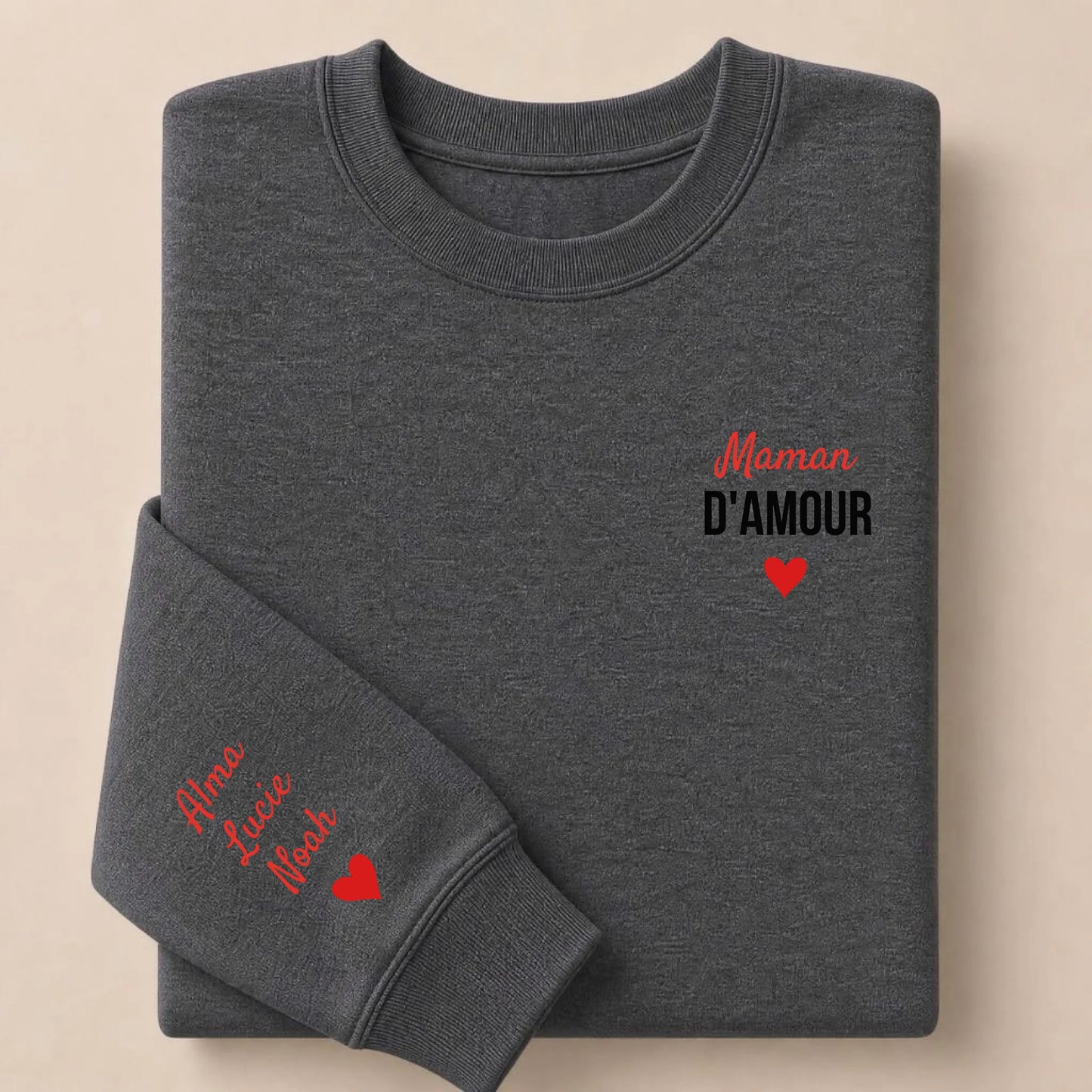Sweat personnalisé maman - Maman d’amour – vue 11