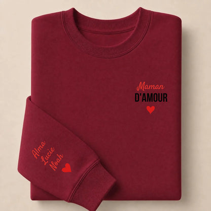 Sweat personnalisé maman - Maman d’amour – vue 14