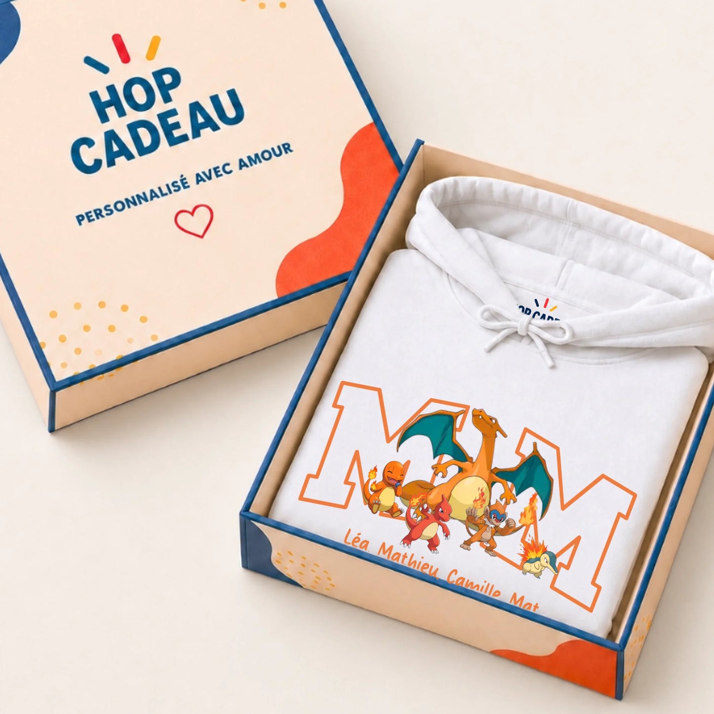Sweat personnalisé maman - Initiale et prénoms des enfants – vue 24