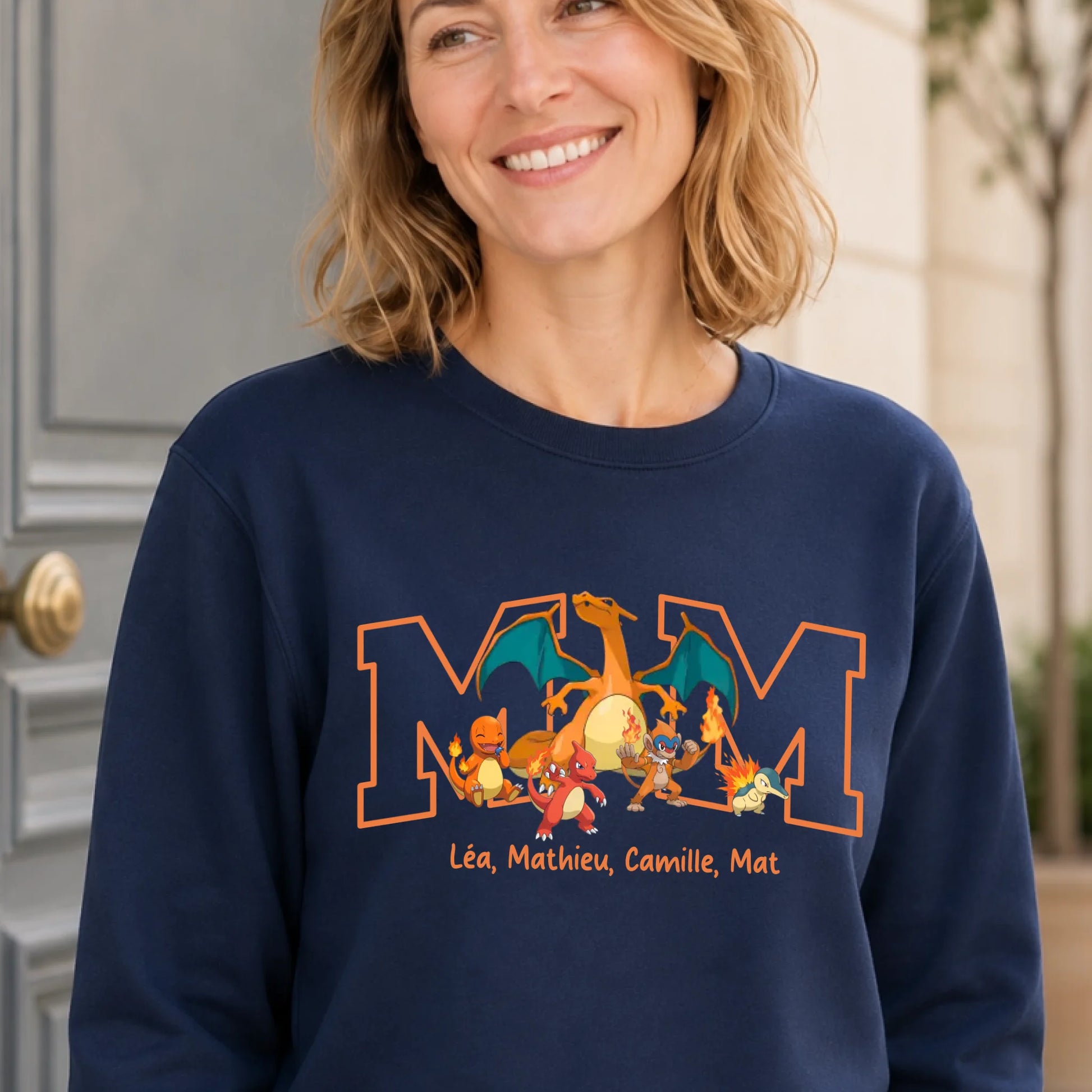 Sweat personnalisé maman - Initiale et prénoms des enfants – vue 5