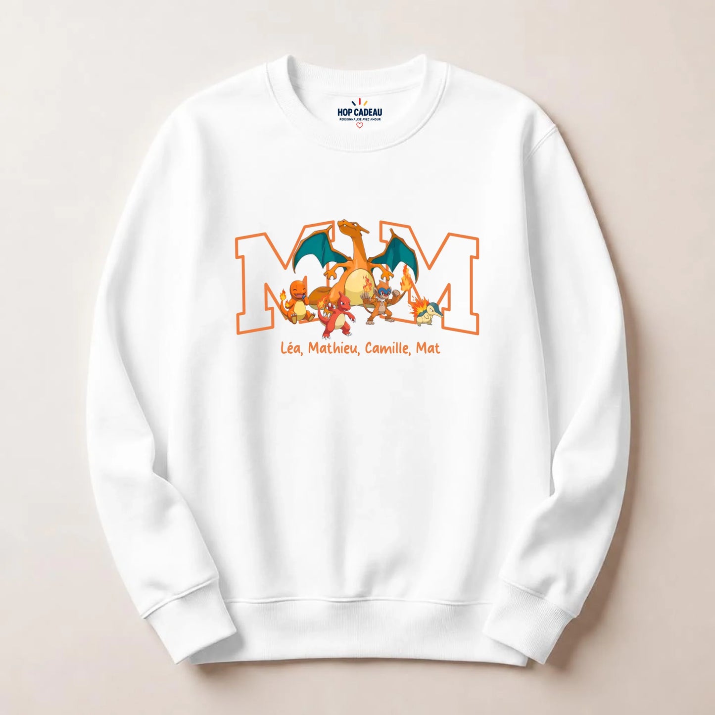 Sweat personnalisé maman - Initiale et prénoms des enfants – vue 7