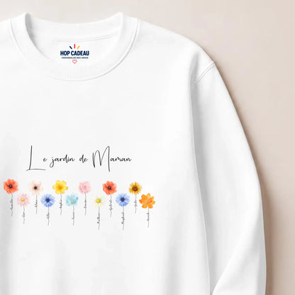 Pull Maman personnalisé – Le jardin de Maman – vue 4