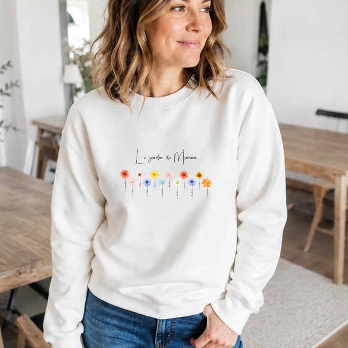 Pull Maman personnalisé – Le jardin de Maman
