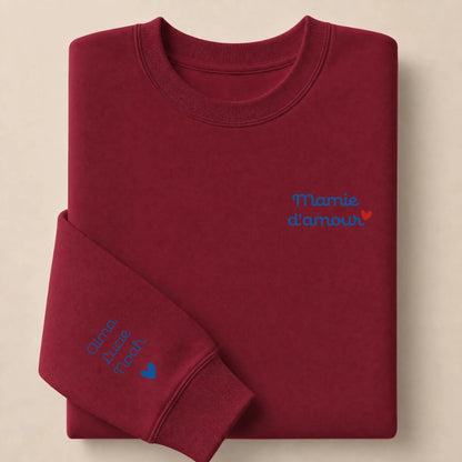 Sweat personnalisé mamie brodé - Mamie d'amour – vue 19