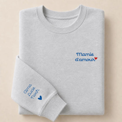 Sweat personnalisé mamie brodé - Mamie d'amour – vue 21