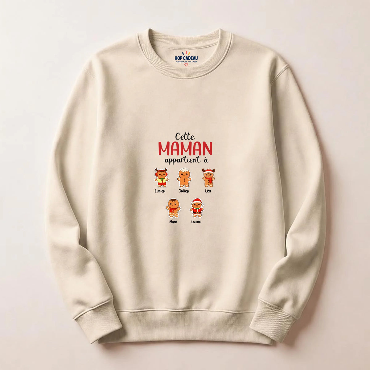 Pull de Noël Maman personnalisé – Pain d’épice – vue 10
