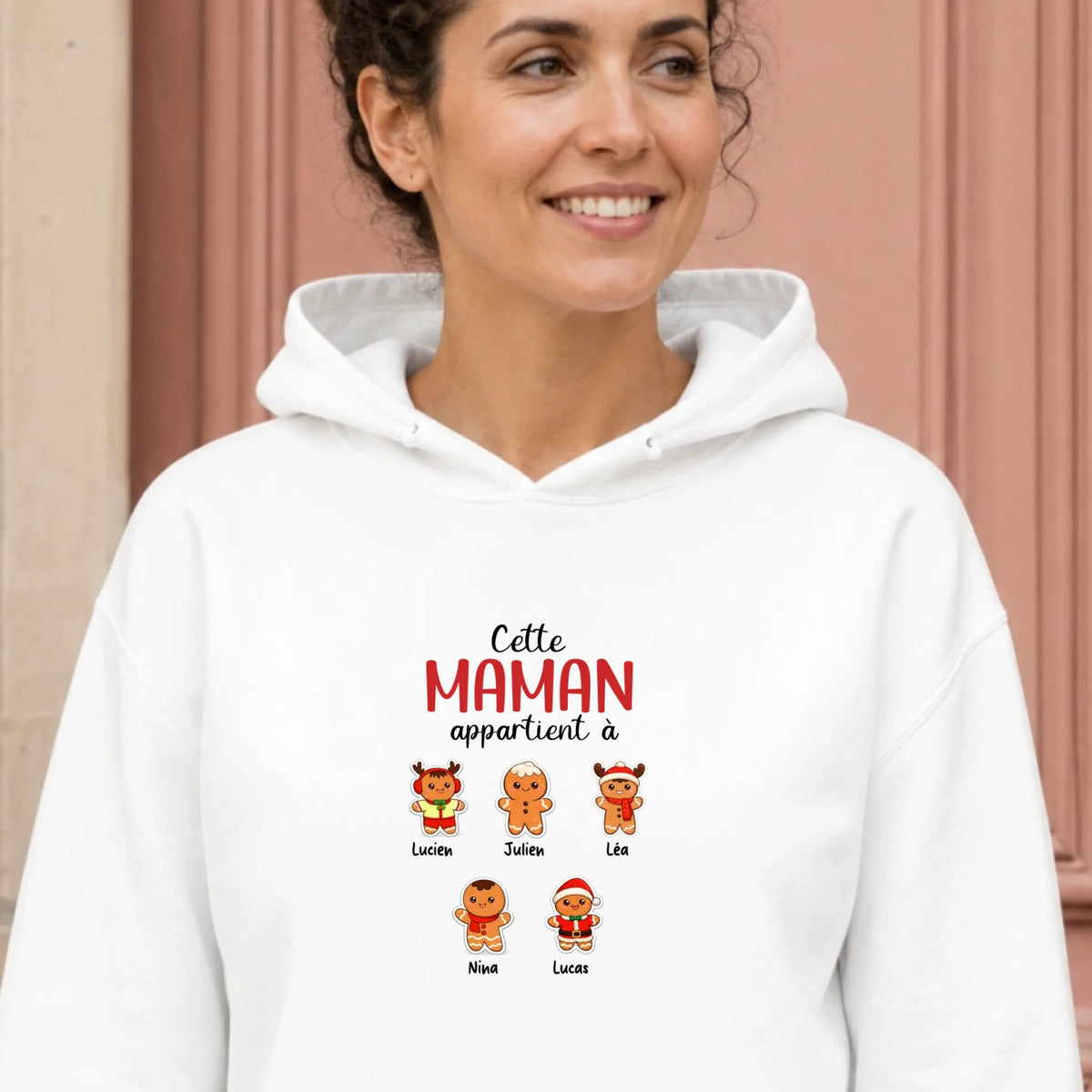 Pull de Noël Maman personnalisé – Pain d’épice – vue 13