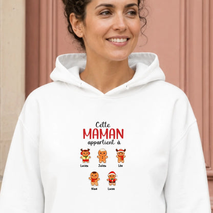Pull de Noël Maman personnalisé – Pain d’épice – vue 13