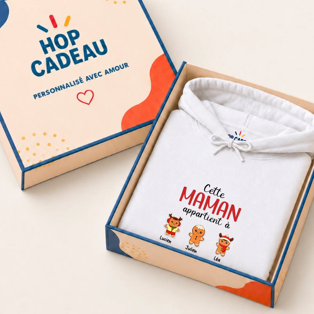 Pull de Noël Maman personnalisé – Pain d’épice – vue 14