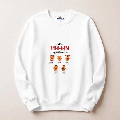 Pull de Noël Maman personnalisé – Pain d’épice – vue 4