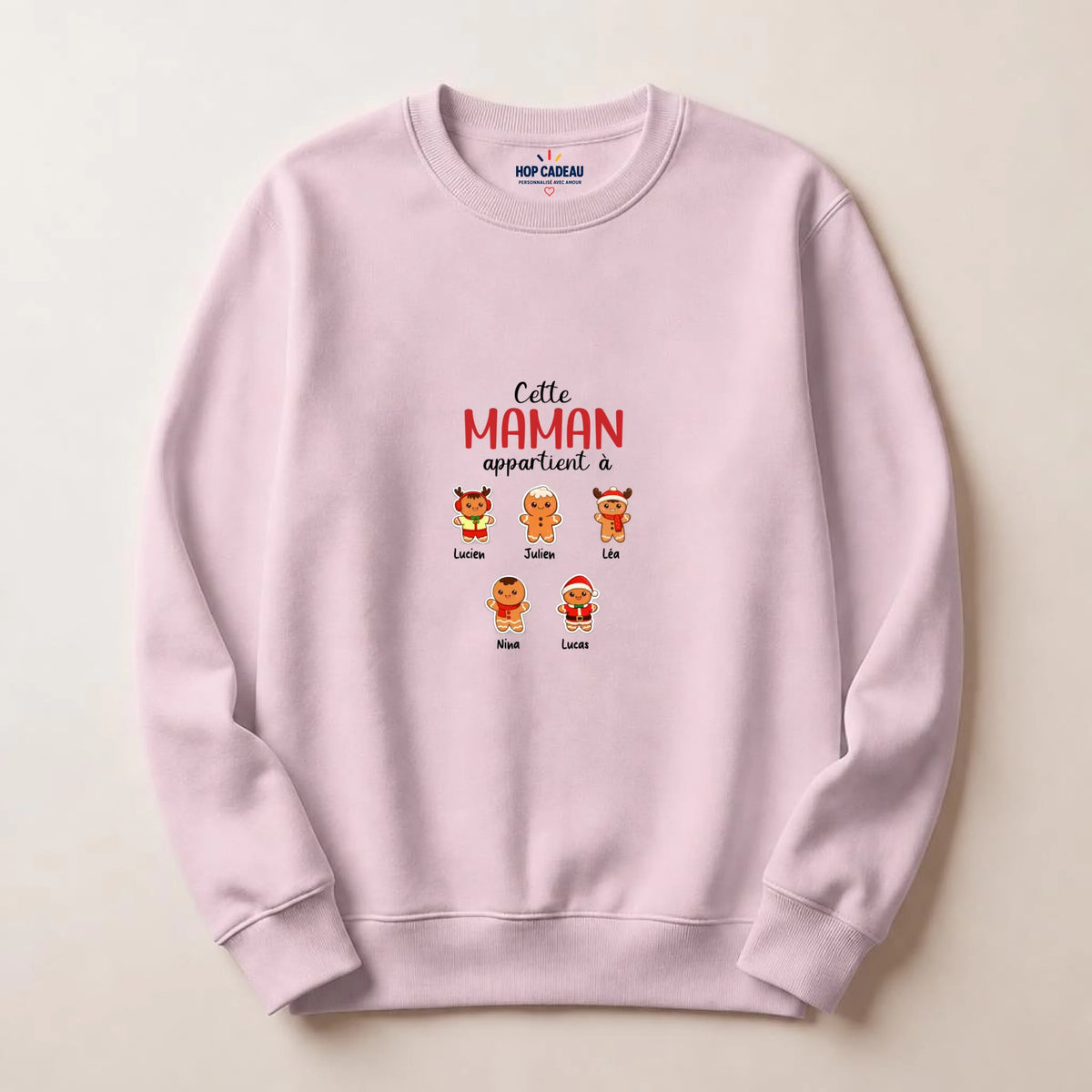 Pull de Noël Maman personnalisé – Pain d’épice – vue 5