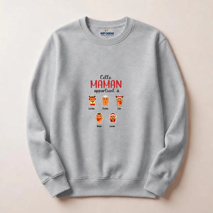 Pull de Noël Maman personnalisé – Pain d’épice – vue 7