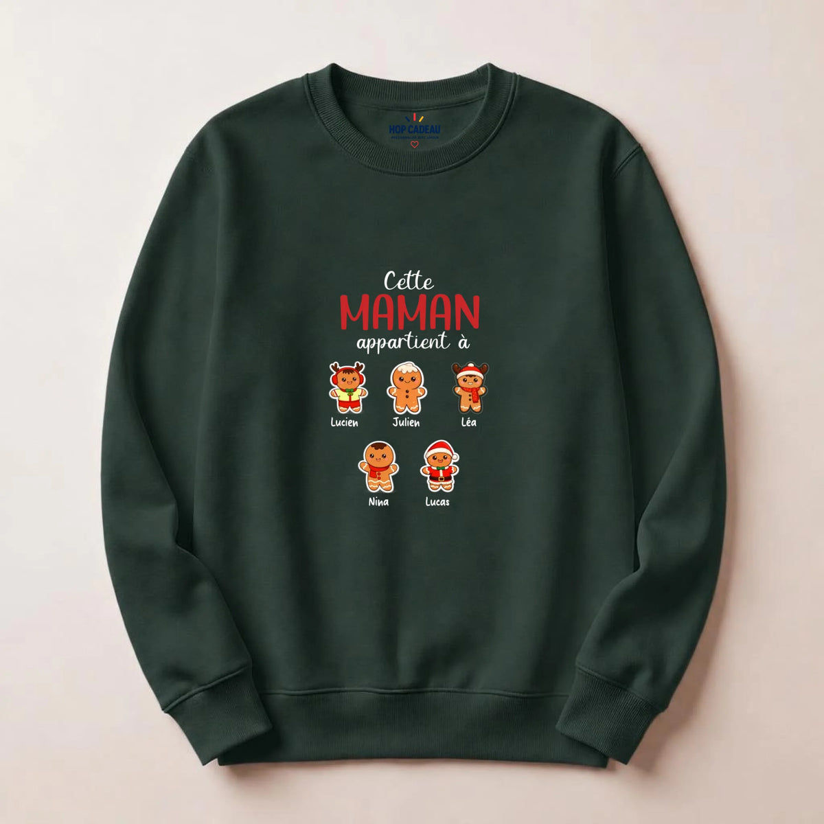 Pull de Noël Maman personnalisé – Pain d’épice – vue 9