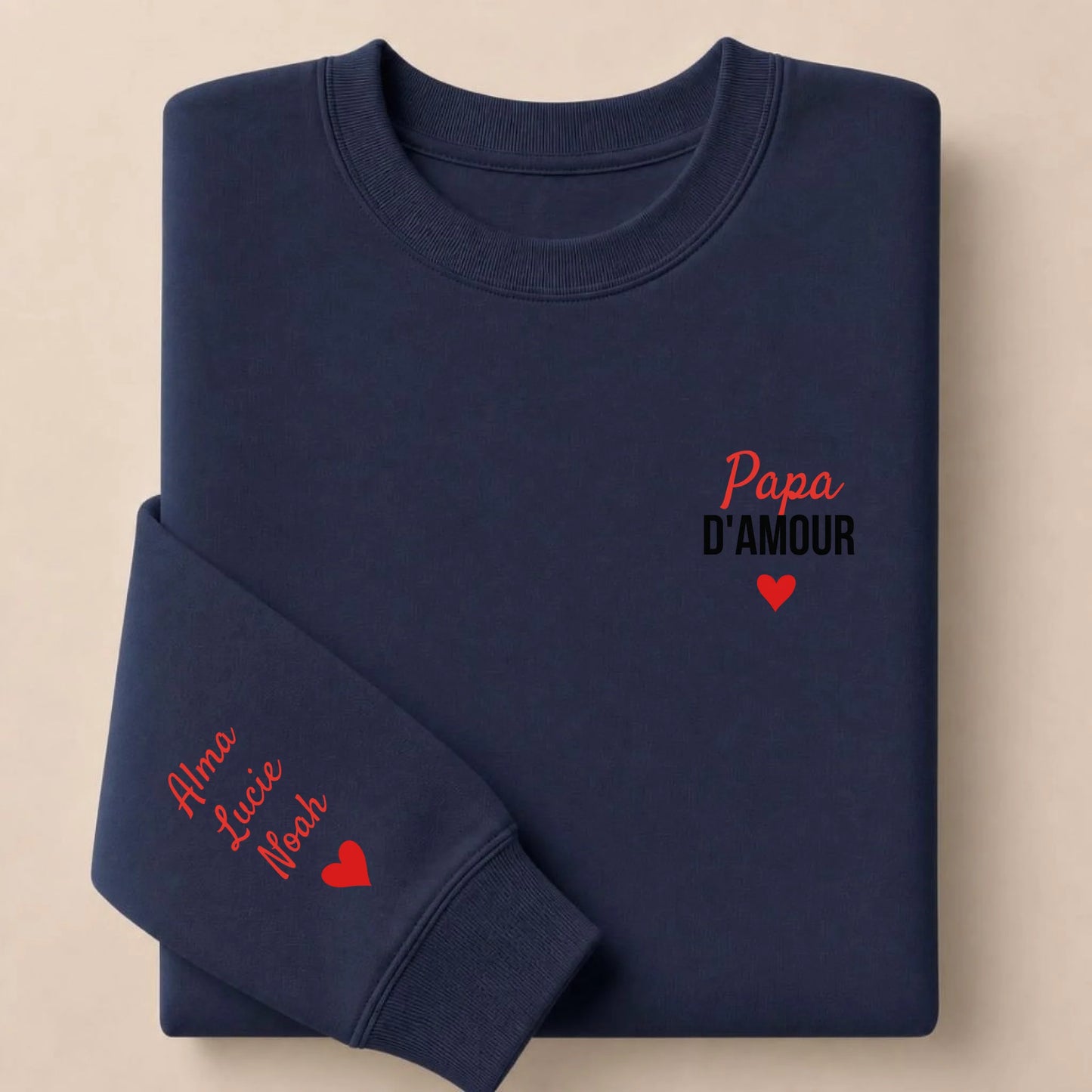 Sweat personnalisé papa brodé - Papa d'amour – vue 13