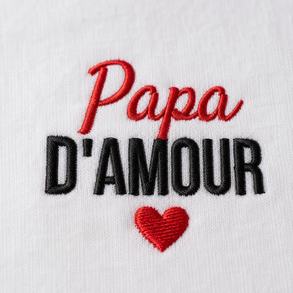 Sweat personnalisé papa brodé - Papa d'amour – vue 2