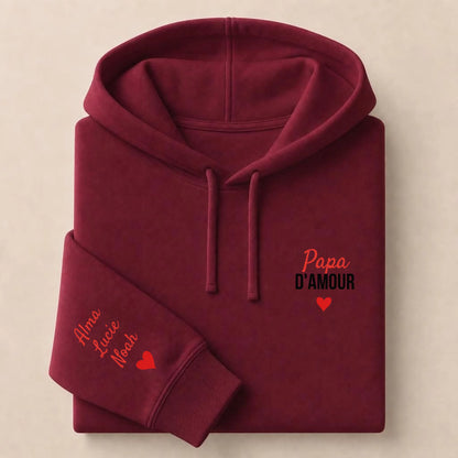 Sweat personnalisé papa brodé - Papa d'amour – vue 27