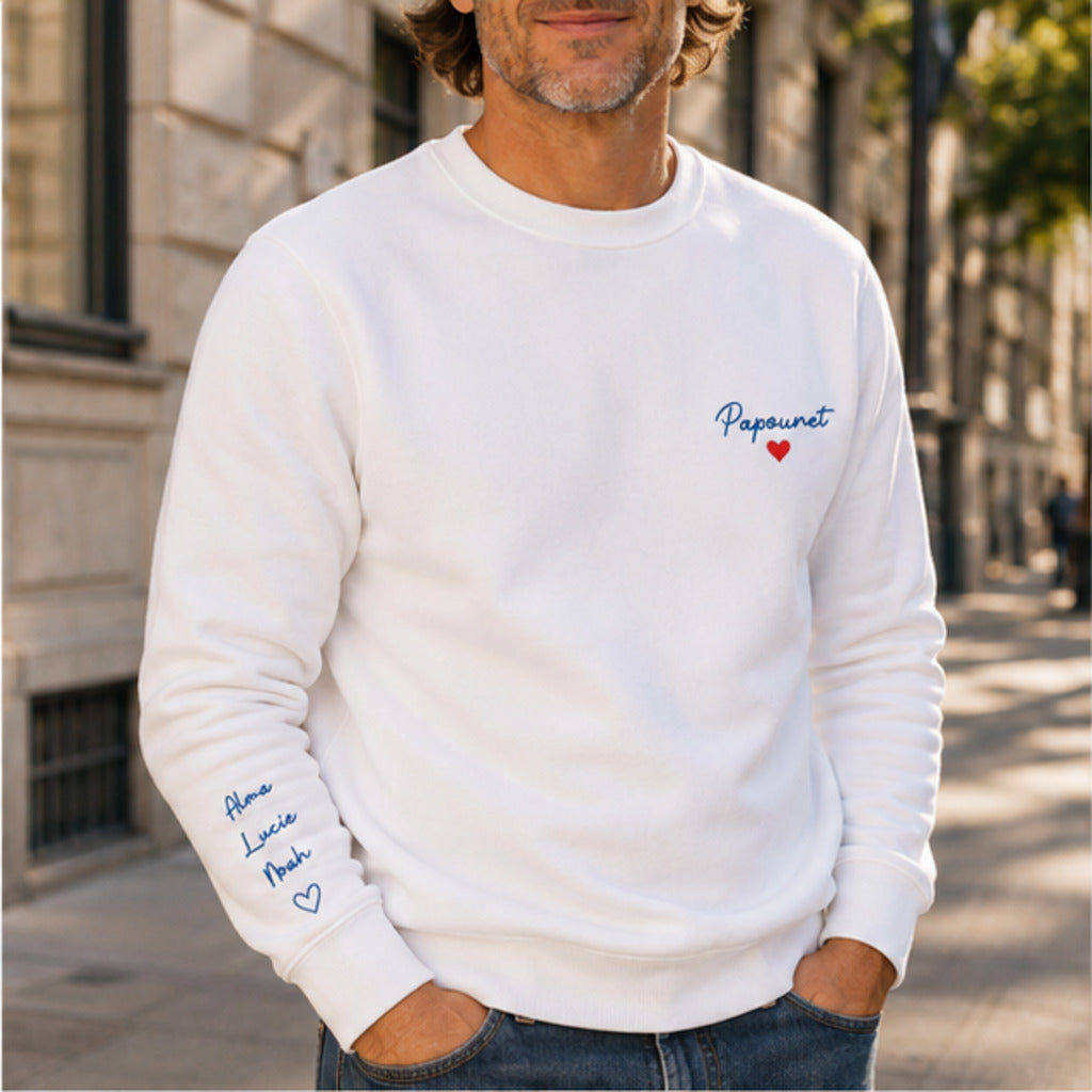 Sweat personnalisé papa brodé - Papounet – vue 2