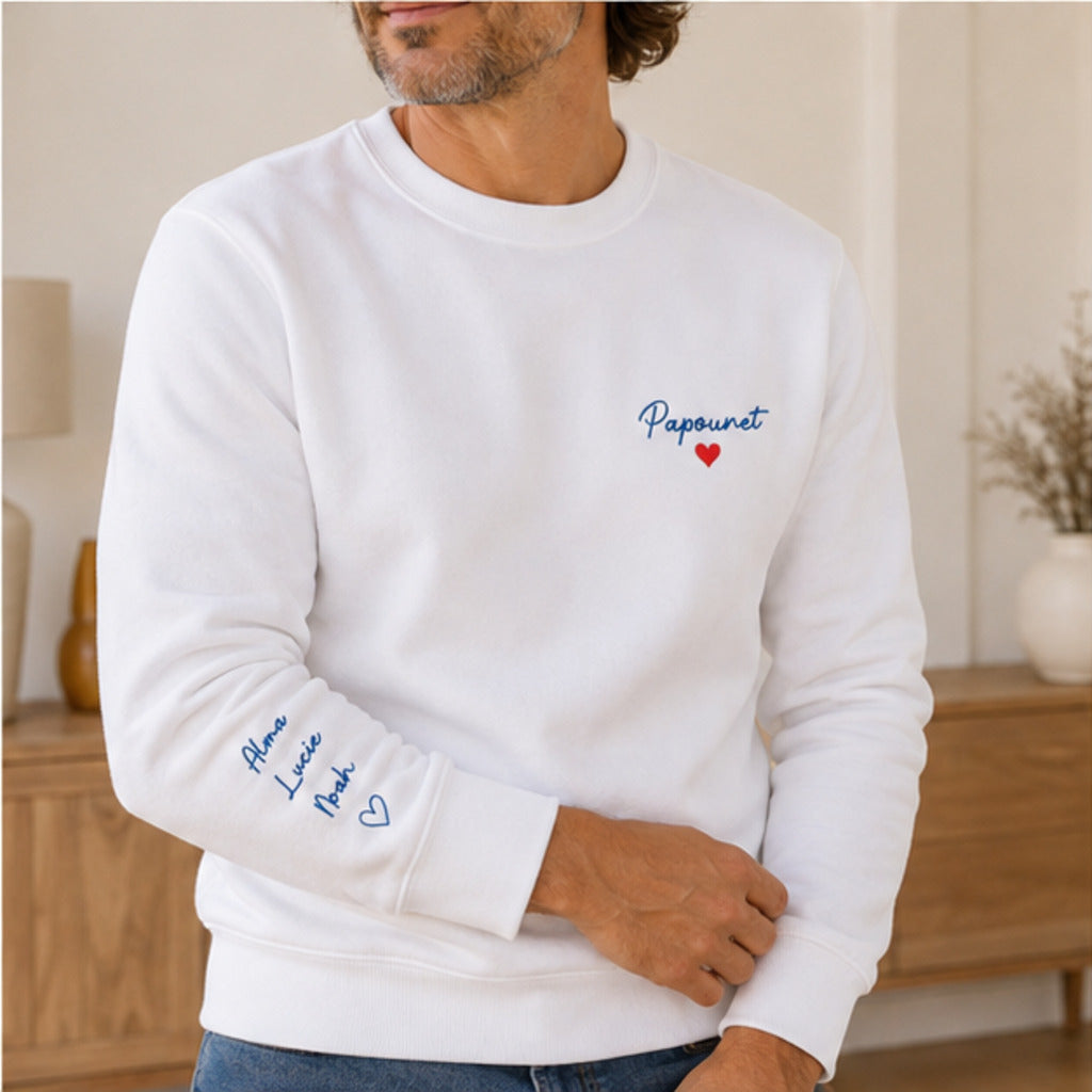 Sweat personnalisé papa brodé - Papounet – vue 3
