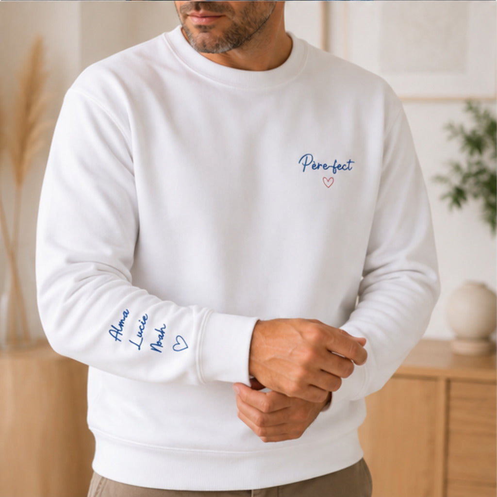 Sweat personnalisé papa brodé - Père-fect – vue 3