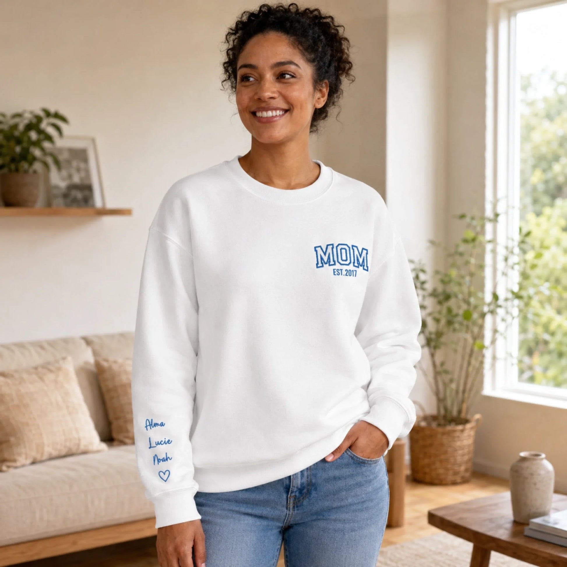 Sweat personnalisé maman - MOM et prénoms des enfants – vue 19