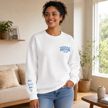 Sweat personnalisé maman - MOM et prénoms des enfants – vue 19