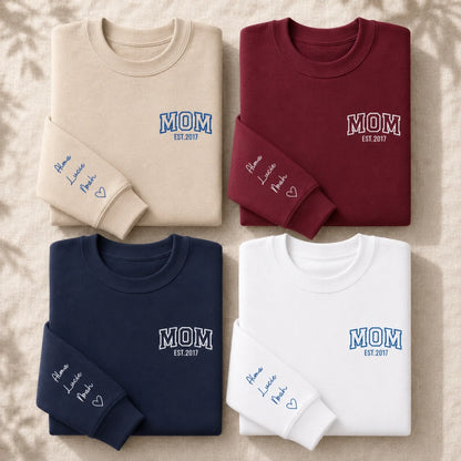 Sweat personnalisé maman - MOM et prénoms des enfants – vue 5