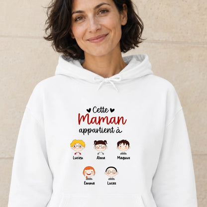 Pull Maman personnalisé – Cette Maman appartient à – vue 13