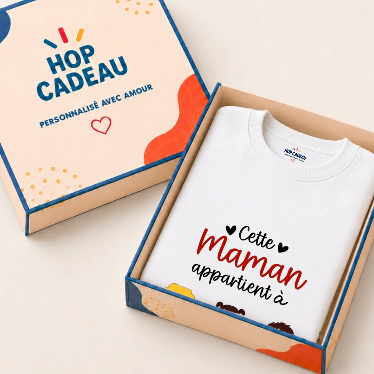 Pull Maman personnalisé – Cette Maman appartient à – vue 3