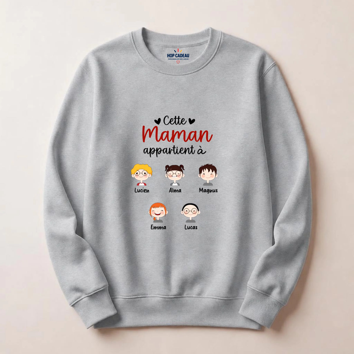 Pull Maman personnalisé – Cette Maman appartient à – vue 7