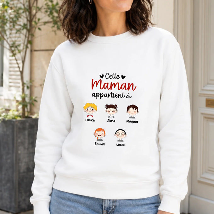 Pull Maman personnalisé – Cette Maman appartient à