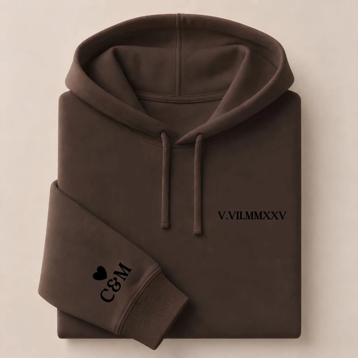 Pull personnalisé couple brodé date – vue 28