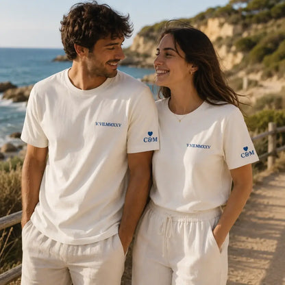 Pull personnalisé couple brodé date – vue 41