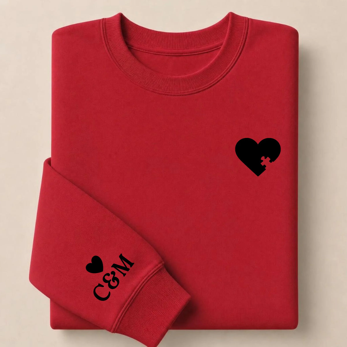 Pull personnalisé couple broderie – vue 12