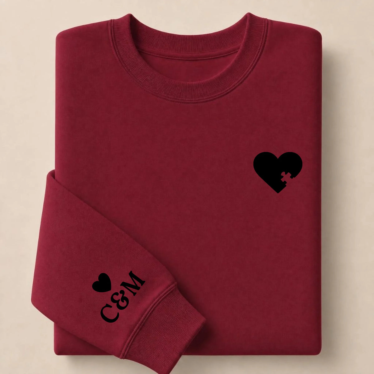 Pull personnalisé couple broderie – vue 18