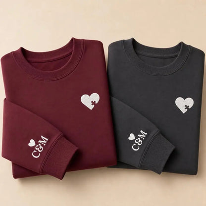 Pull personnalisé couple broderie – 16T-shirt personnalisé
