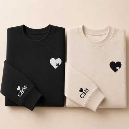 Pull personnalisé couple broderie – 15T-shirt personnalisé